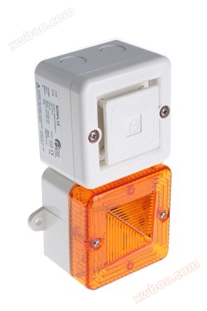 e2s SONFL1 系列 琥珀色灯罩 闪光 氙 发声器 - 信号灯塔组合, 电子发声, 表面安装, 24 V 直流 