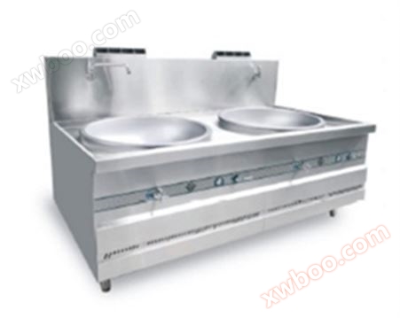 燃气环保双头大炒炉