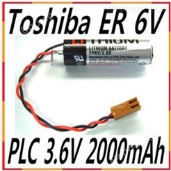 全新日本原装 TOSHIBA东芝 ER6V/3.6V PLC工控锂电池 带插头 *