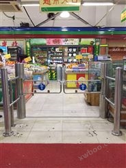 供应超市自动感应门 商场圆柱电动摆闸门 图书馆单向门